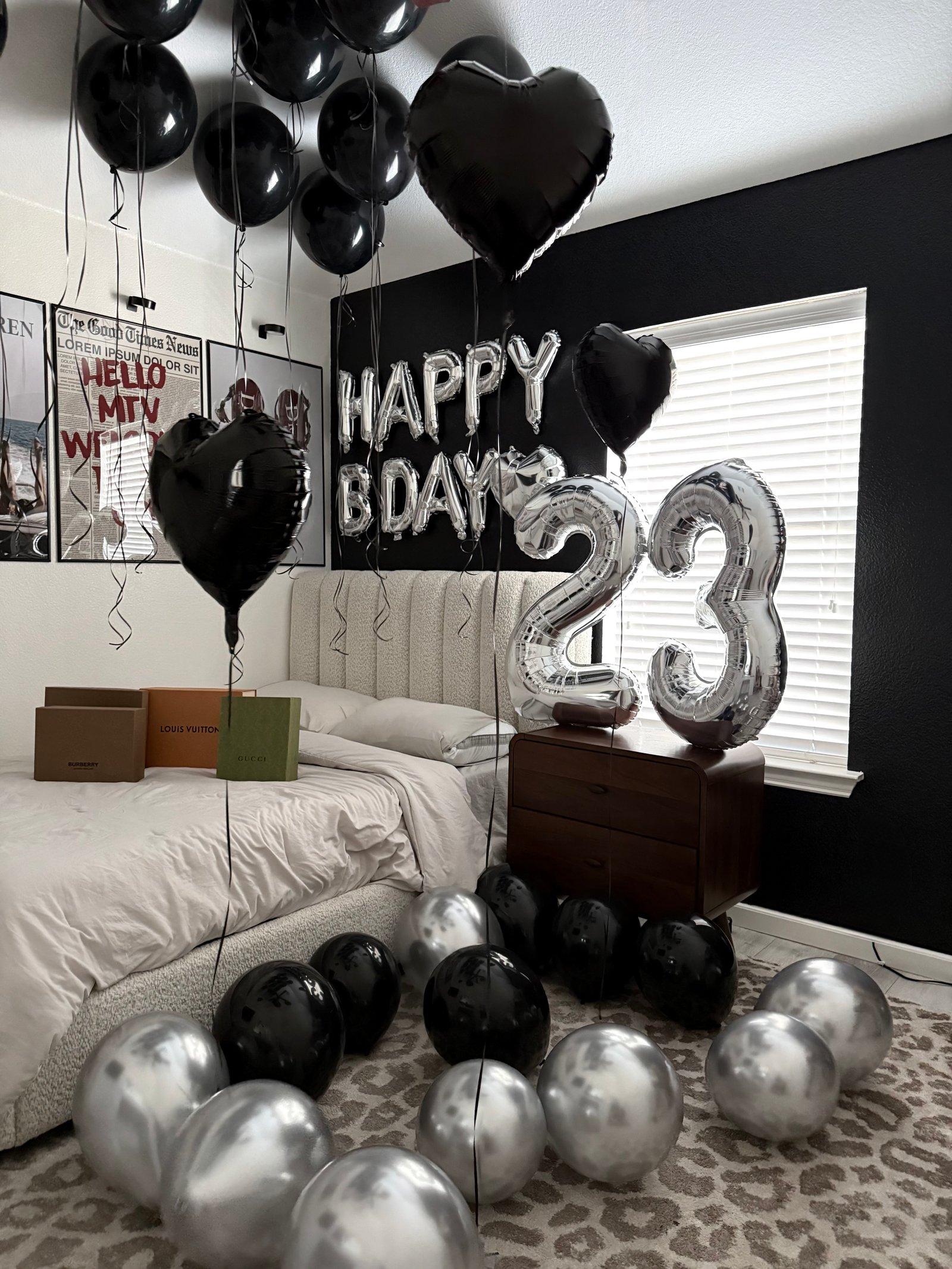 Birthday balloon setup example 1