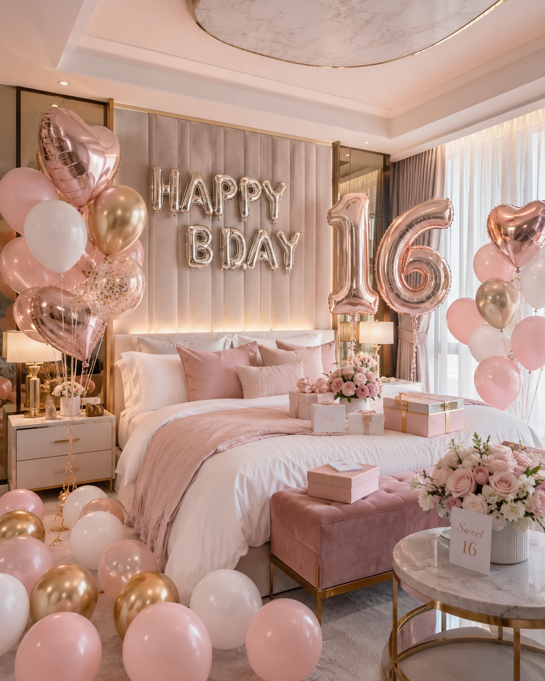 Birthday balloon setup example 2